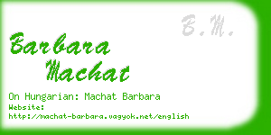 barbara machat business card